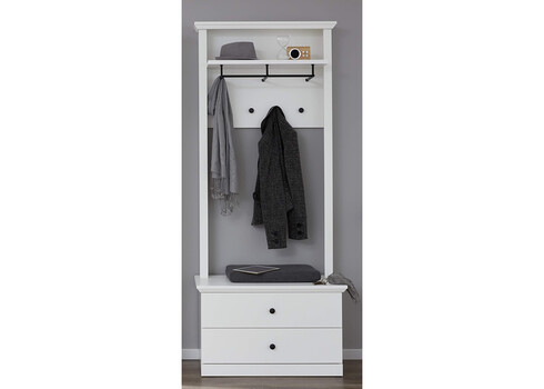 Esikumööbli komplekt BAXTER valge, 81x41xH200 cm