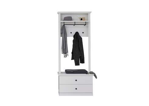 Esikumööbli komplekt BAXTER valge, 81x41xH200 cm