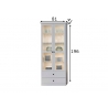 Vitriinkapp BAXTER valge, 81x41xH196 cm