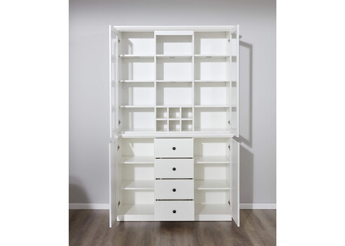 Vitriinkapp BAXTER valge, 120x41xH194 cm LED