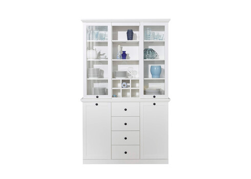 Vitriinkapp BAXTER valge, 120x41xH194 cm LED