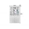 Vitriinkapp BAXTER valge, 120x41xH194 cm LED
