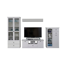 Elutoamööbli komplekt BAXTER valge, 331x41xH196 cm LED