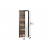 Riidekapp INDY hall, 65x34xH192 cm