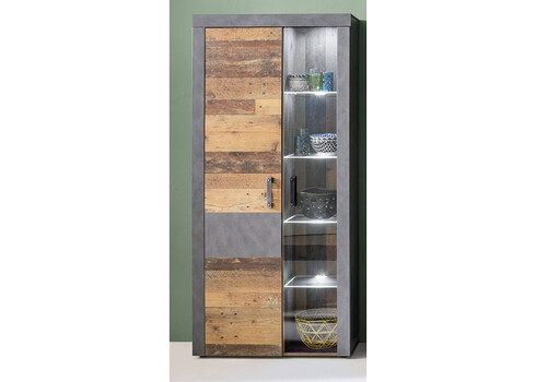 Vitriinkapp INDY hall, 87x34xH189 cm LED