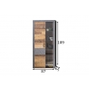 Vitriinkapp INDY hall, 87x34xH189 cm LED