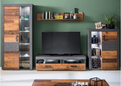 Vitriinkapp INDY hall, 87x34xH189 cm LED