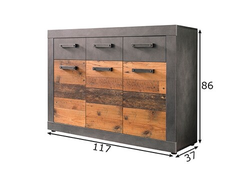 Kummut INDY hall, 117x37xH86 cm