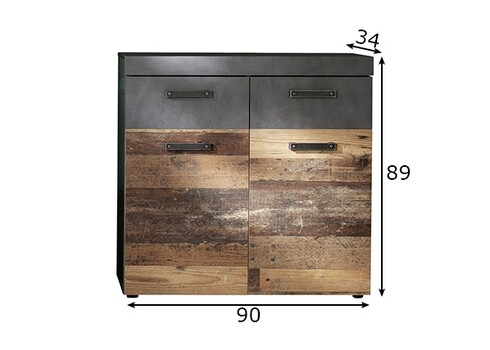 Jalatsikapp INDY hall, 90x34xH89 cm