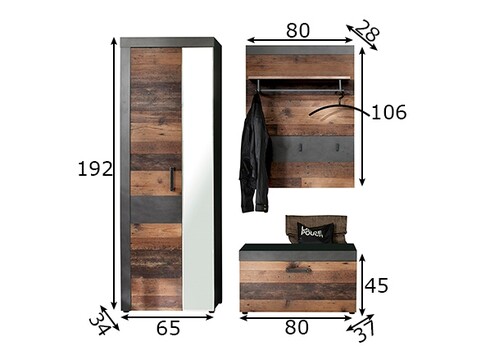 Esikumööbli komplekt INDY hall