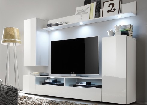 Elutoamööbli komplekt Dos valge LED