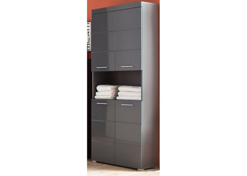 Vannitoakapp AMANDA hall kõrgläige / hall, 73x31xH190 cm