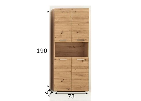 Vannitoakapp AMANDA metsik tamm, 73x31xH190 cm
