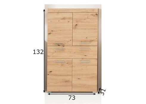 Vannitoakapp AMANDA metsik tamm, 73x31xH132 cm