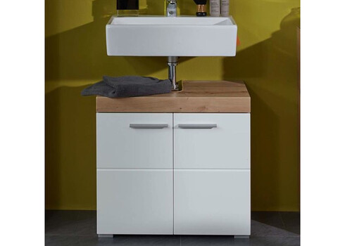 Valamukapp AMANDA valge läige / tamm, 60x34xH56 cm