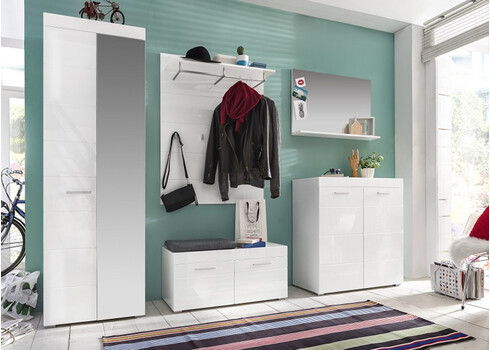 Jalatsikapp AMANDA valge läige / valge, 91x38xH42 cm