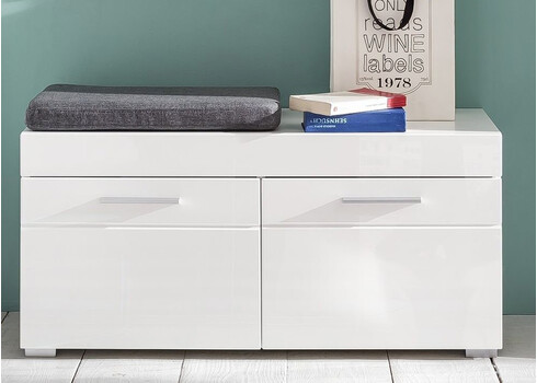 Jalatsikapp AMANDA valge läige / valge, 91x38xH42 cm