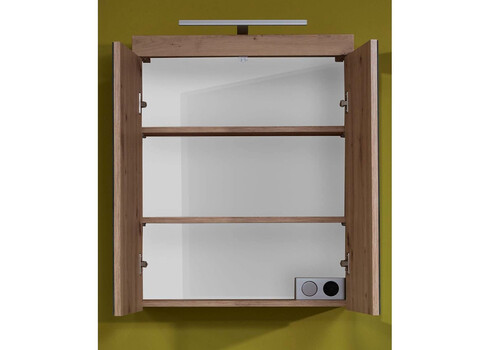 Peegelkapp AMANDA tamm, 60x17xH77 cm LED