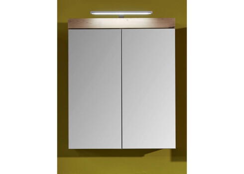 Peegelkapp AMANDA tamm, 60x17xH77 cm LED