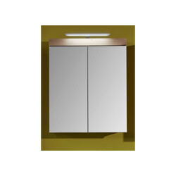 Peegelkapp AMANDA tamm, 60x17xH77 cm LED