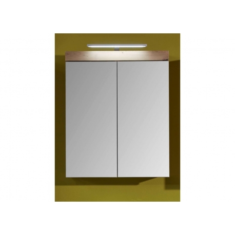 Peegelkapp AMANDA tamm, 60x17xH77 cm LED