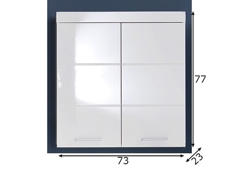 Seinakapp AMANDA valge läige / valge, 73x23xH77 cm