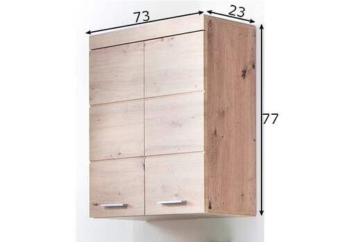 Seinakapp AMANDA metsik tamm, 73x23xH77 cm