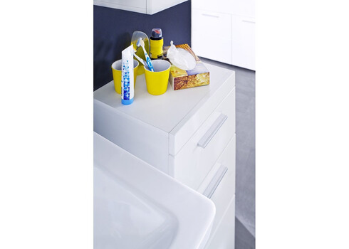 Vannitoakapp AMANDA valge kõrgläige / valge, 37x31xH79 cm