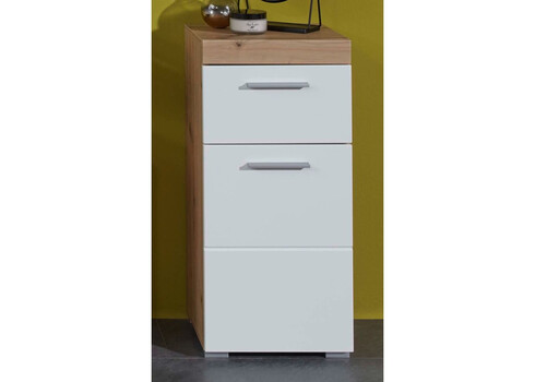 Vannitoakapp AMANDA valge kõrgläige / tamm, 37x31xH79 cm