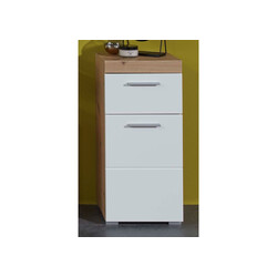 Vannitoakapp AMANDA valge kõrgläige / tamm, 37x31xH79 cm