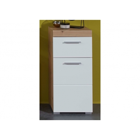 Vannitoakapp AMANDA valge kõrgläige / tamm, 37x31xH79 cm