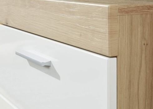 Vannitoakapp AMANDA valge kõrgläige / tamm, 37x31xH79 cm