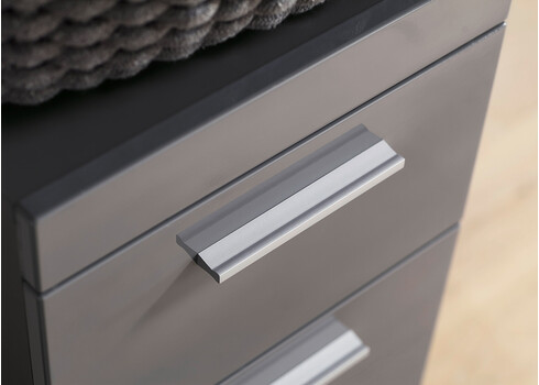 Vannitoamööbli komplekt AMANDA hall kõrgläige / hall LED