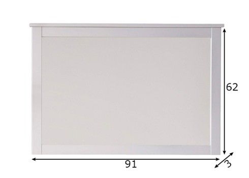 Peegel OLE valge, 91x3xH62 cm