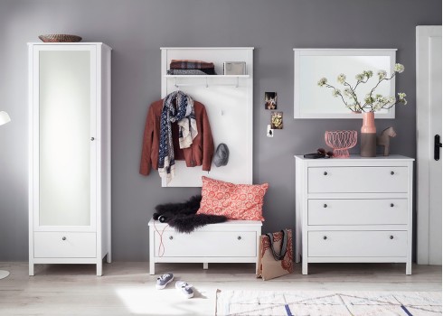 Peegel OLE valge, 91x3xH62 cm