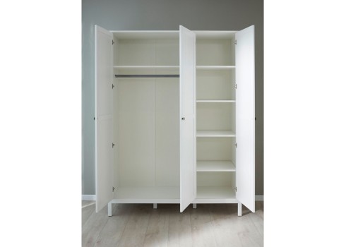 Riidekapp OLE valge, 141x51xH192 cm