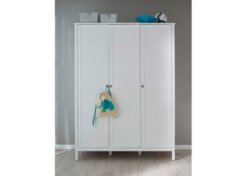 Riidekapp OLE valge, 141x51xH192 cm