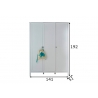 Riidekapp OLE valge, 141x51xH192 cm