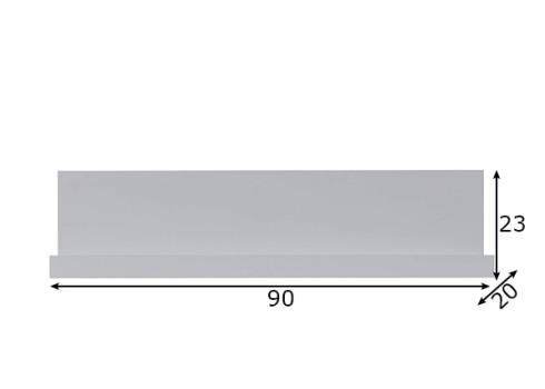 Seinariiul OLE valge, 90x20xH23 cm