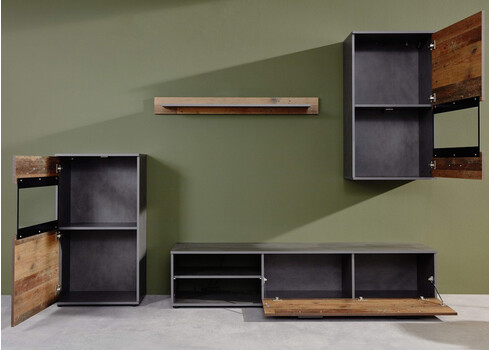 Elutoamööbli komplekt MANGO tamm / hall, LED