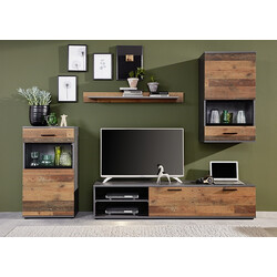 Elutoamööbli komplekt MANGO tamm / hall, LED