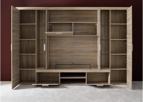 Elutoamööbli komplekt MONDEO tamm, 291x41xH197 cm LED