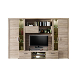 Elutoamööbli komplekt MONDEO tamm, 291x41xH197 cm LED