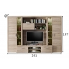 Elutoamööbli komplekt MONDEO tamm, 291x41xH197 cm LED