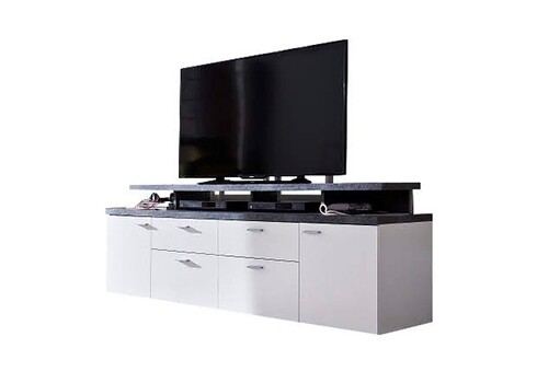 TV-alus MOOD valge, 180x44xH65 cm LED