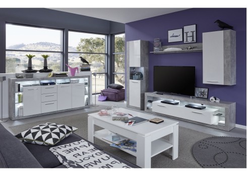 Seinakapp ROCK valge läige / hall, 52x31xH103 cm