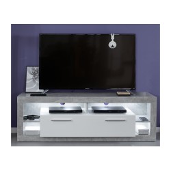 Tv-alus ROCK valge läige / hall, 150x44xH48 cm