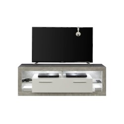 Tv-alus ROCK valge läige / hall, 150x44xH48 cm