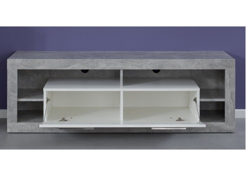 Tv-alus ROCK valge läige / hall, 150x44xH48 cm