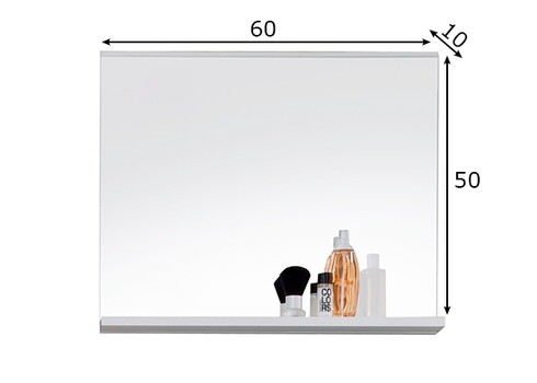 Peegel MEZZO valge, 60x10xH50 cm